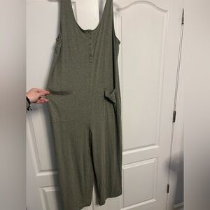 Soma Sage Green Button-Front Jumpsuit XL